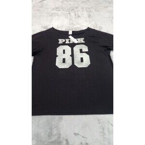Victoria's Secret L Black 86 Campus Cotton Off The Shoulder Tee NWT
